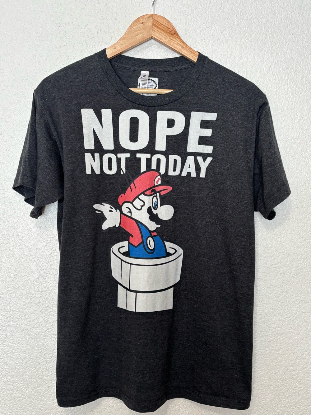 Nintendo Super Mario Nope Not Today Graphic Tee Unisex Large